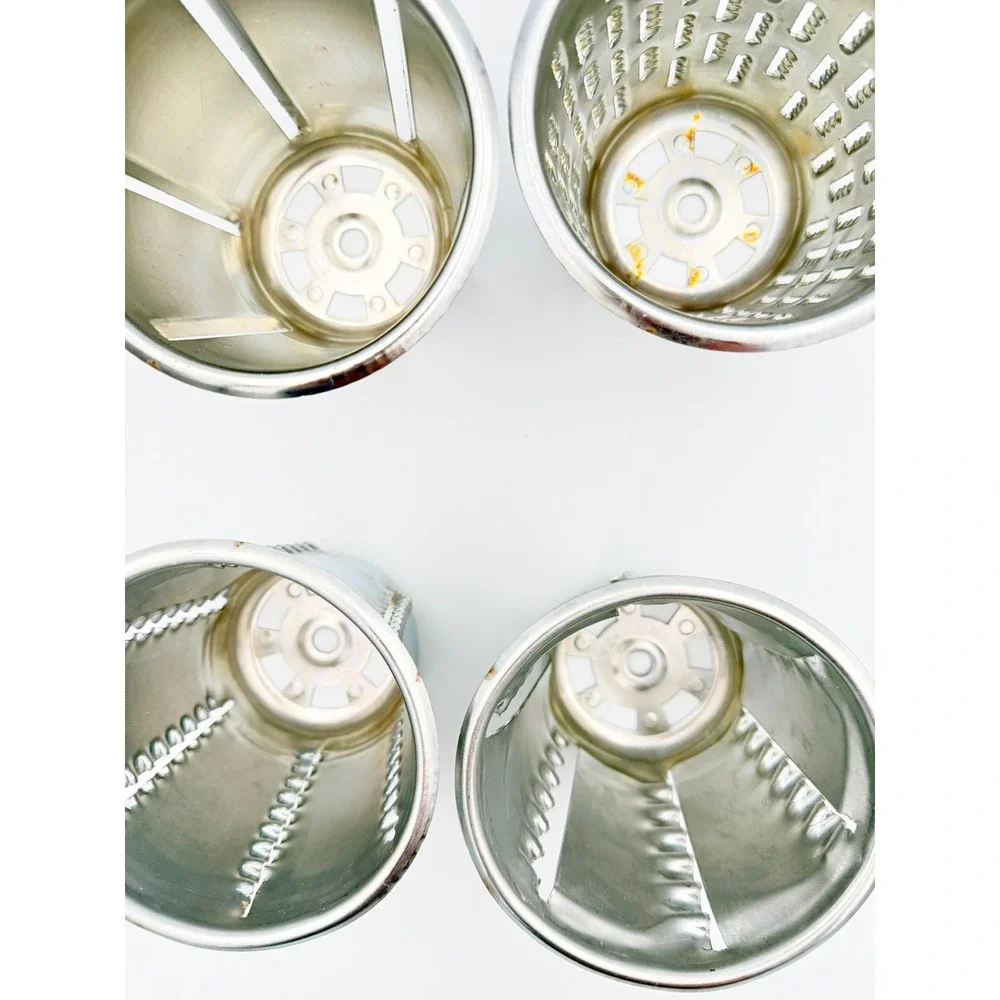 KitchenAid Rotary Grater Cones Set of 4‎ Metal Shredder Slicer Cones 1G 2G 3G 4G